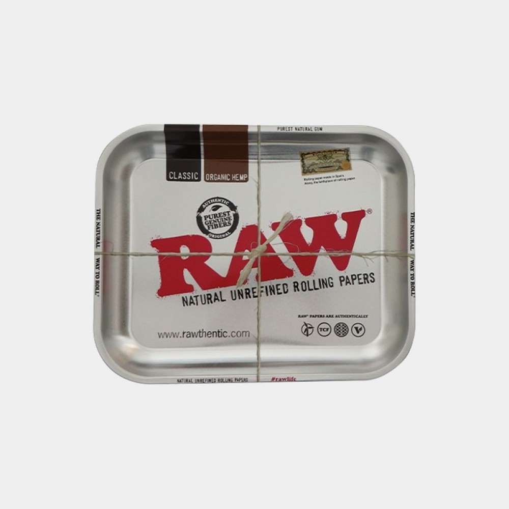 RAW Chrome Metal Rolling Tray - Large 34x27.5cm