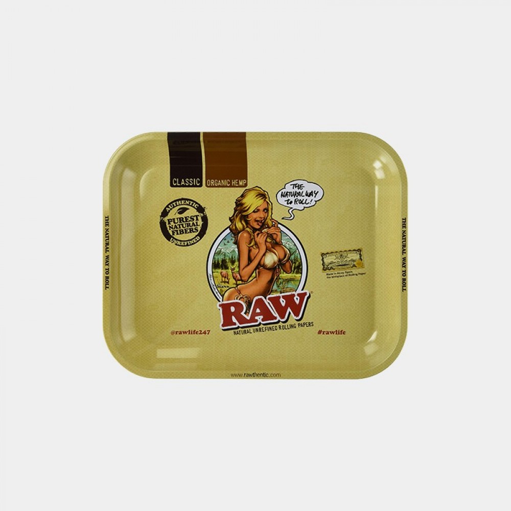 RAW Girl Metal Rolling Tray - Large 34x27.5cm