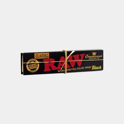 RAW Black Classic Connoisseur King Size Slim Papers with Tips