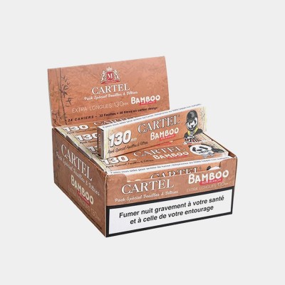 Cartel Bamboo Extra Long - 130mm Unbleached Papers + Tips