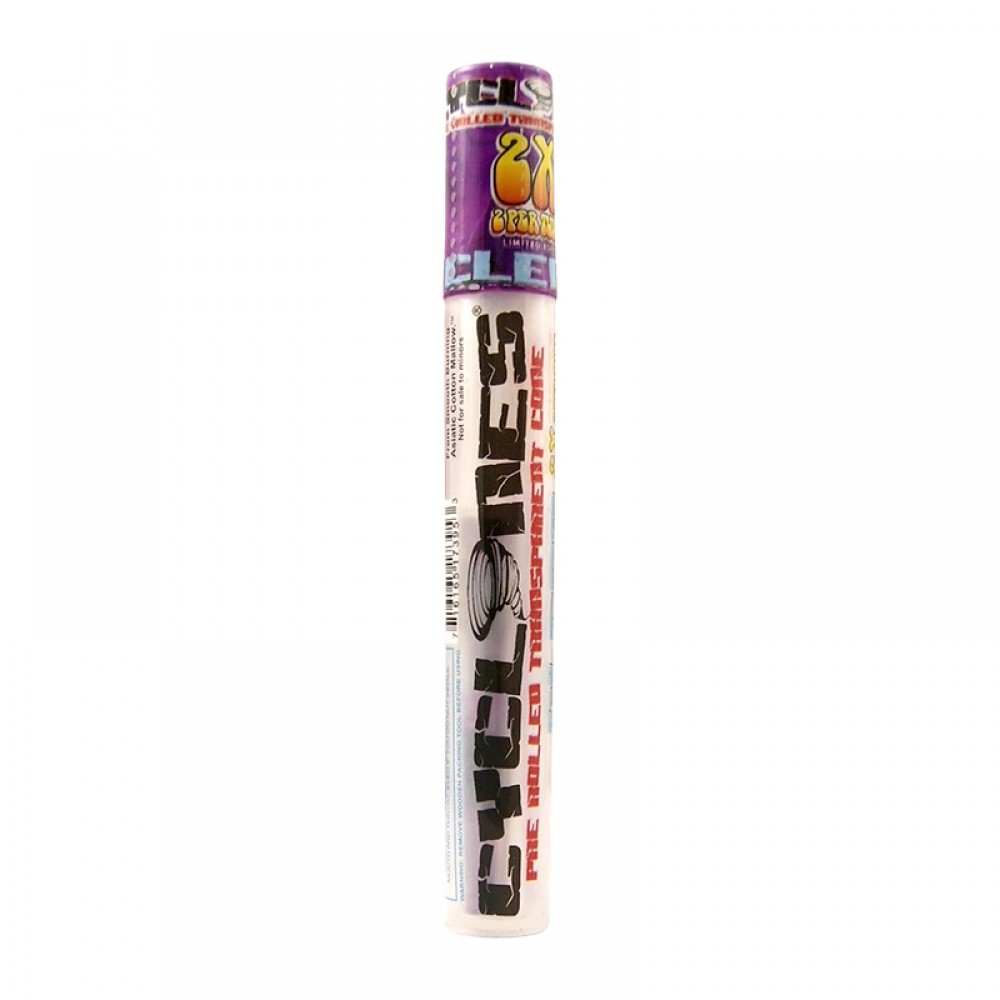 2x Cyclone Pre-Rolled Transparent Cone - Purple Unknown