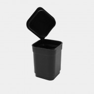 Pop Top Square Stash/Carry Pot - Matte Black 