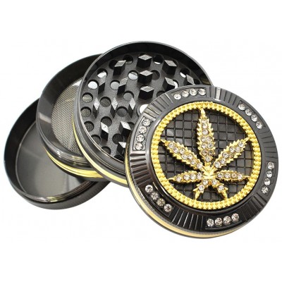 Bling Bling 4 Part Leaf Grinder by Champ High - 50mm
