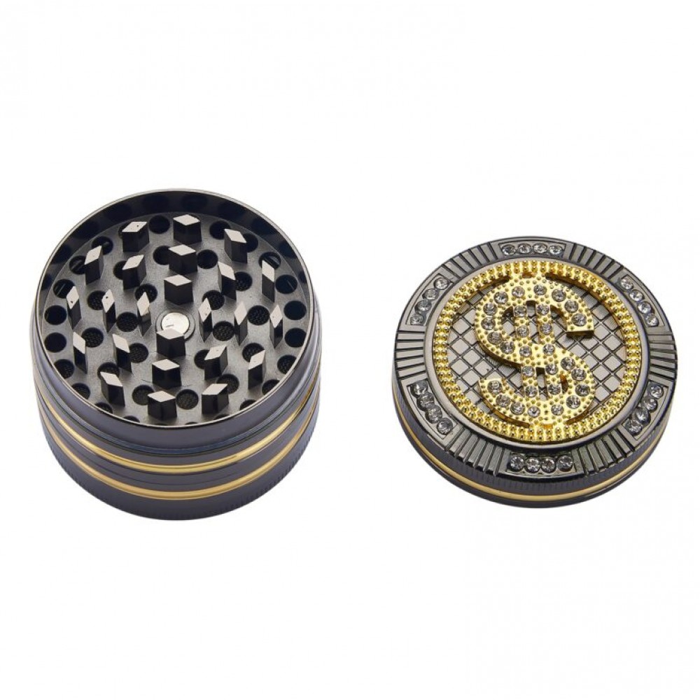 Bling Bling 4 Part Dollar Grinder by Champ High - 50mm
