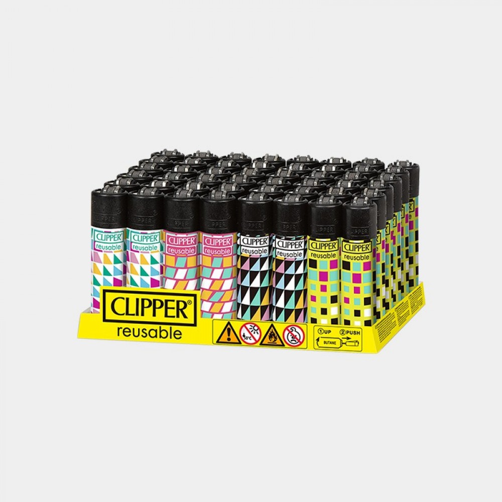 Geo Patterns Clipper Refillable Lighter