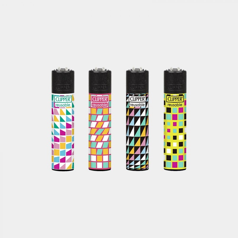 Geo Patterns Clipper Refillable Lighter