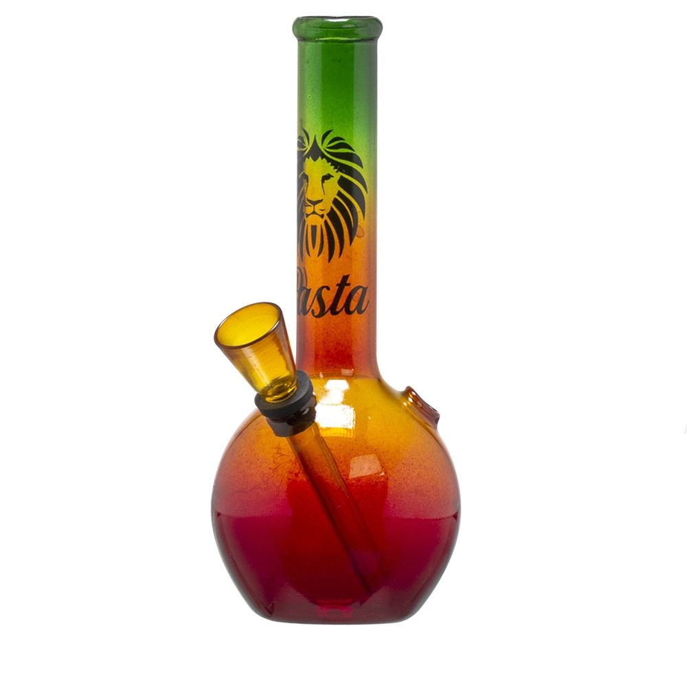 Rasta Glass Bong - 16cm