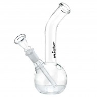 Bent Neck Glass Bong by Micro - 18cm