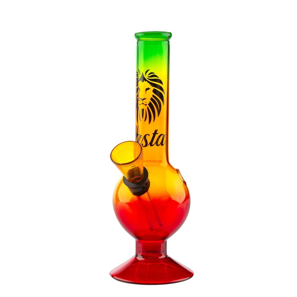 Elevated Rasta Glass Bong - 16cm