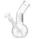 Bent Neck Wide Glass Bong by Micro - 18cm