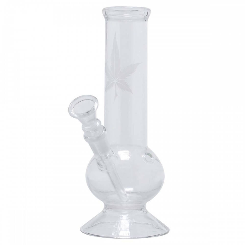 Frosted Leaf Glass Bong – 21cm