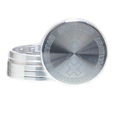 2 Part SIlver Grinder by Amsterdam - 40mm