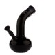Black Glass Bong with Bent Neck by Black Art - 22cm
