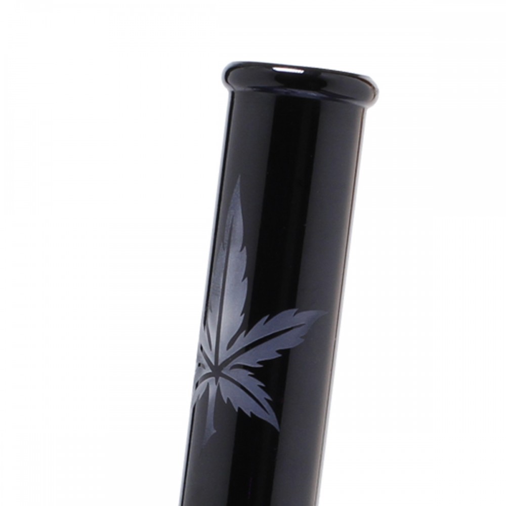 Black Glass Hangover Bong by Black Art - 26cm
