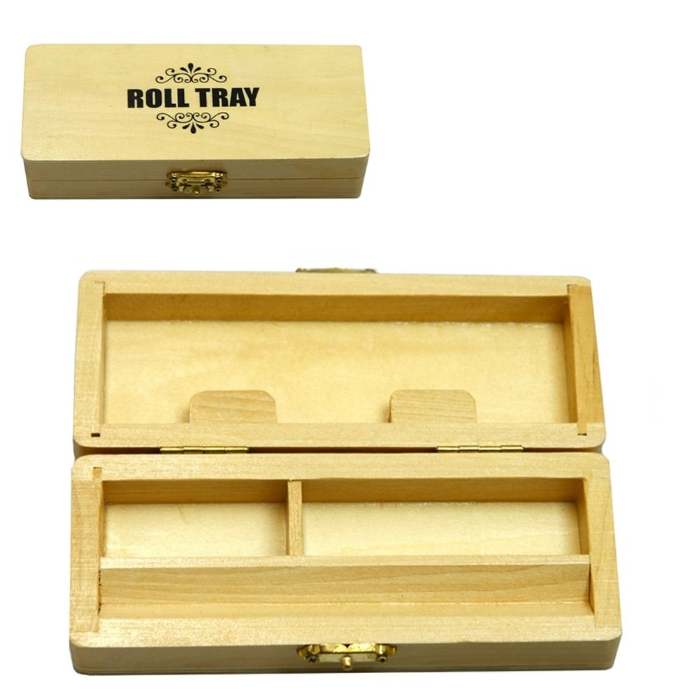 Small Wooden Roll Box - 15 x 6cm