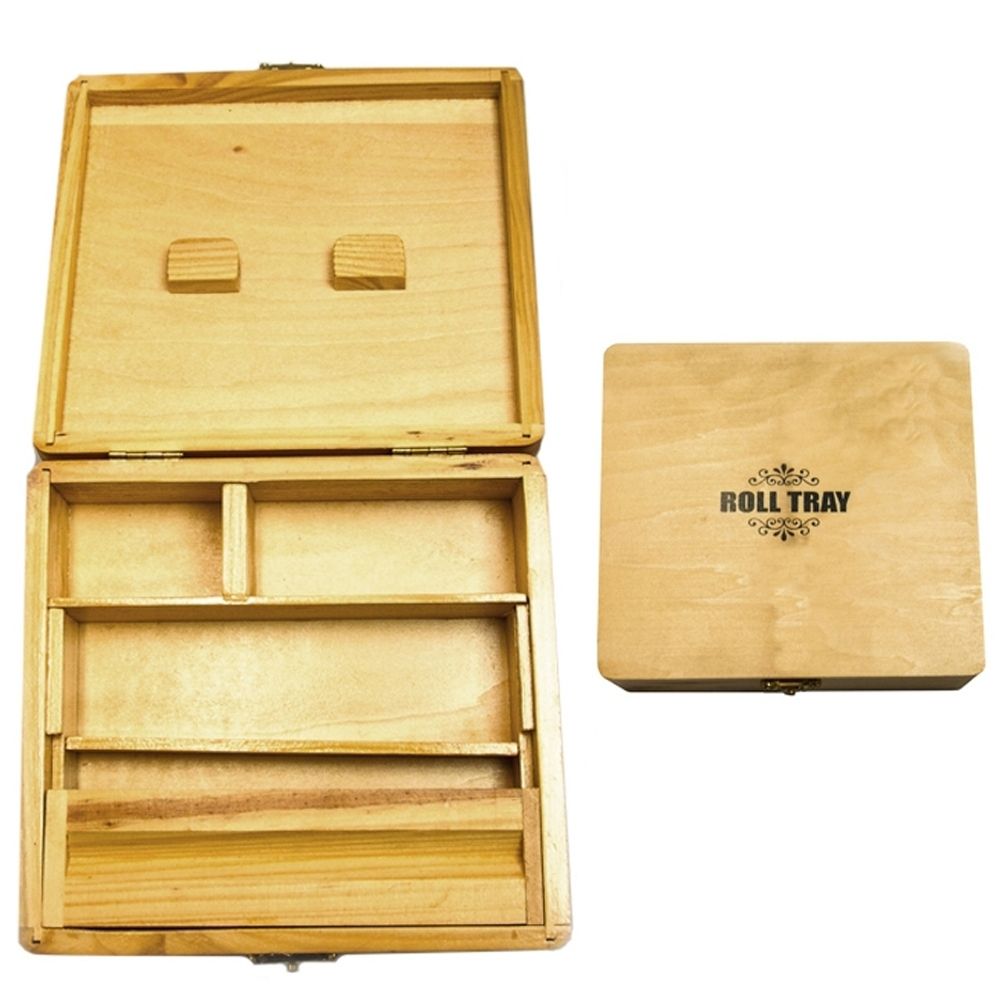 Large Wooden Roll Box - 17cm x 16cm