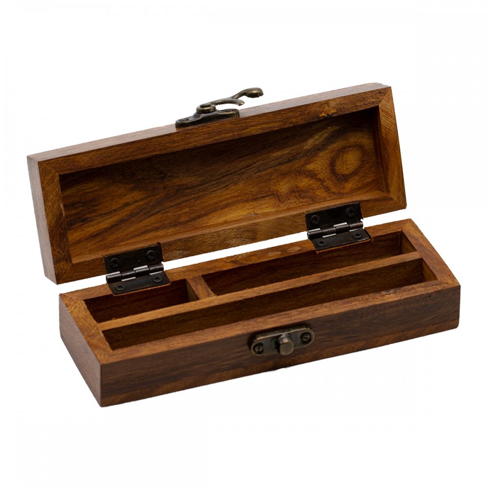Small Dark Wooden Roll Box by Amsterdam - 15 x 6cm