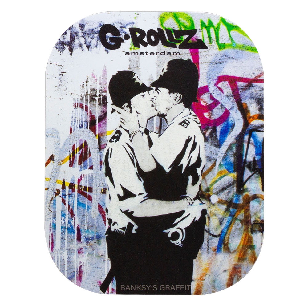 Banksy Cop on Cop Magnetic Rolling Tray Cover - 18x14cm (small)