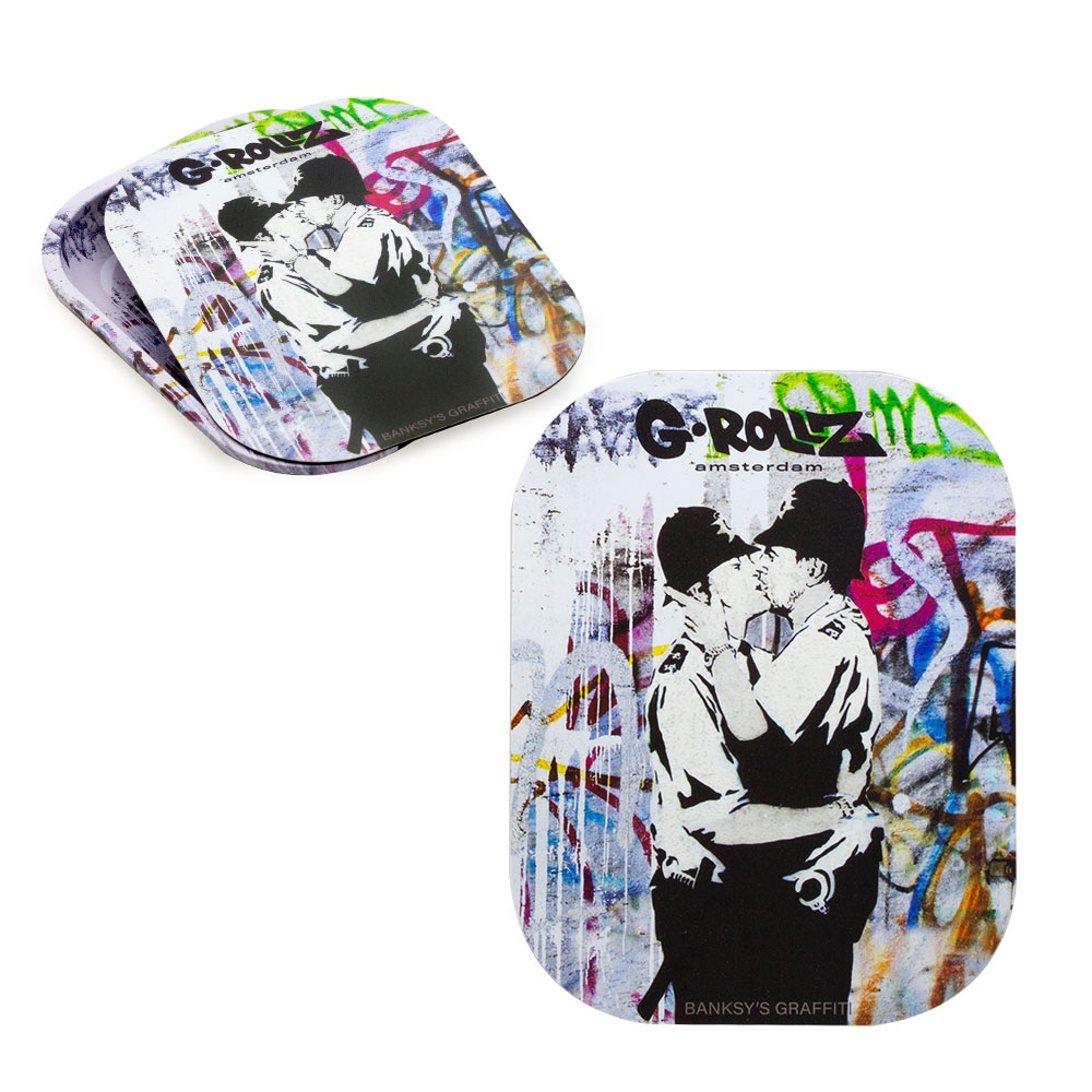 Banksy Cop on Cop Magnetic Rolling Tray Cover - 18x14cm (small)