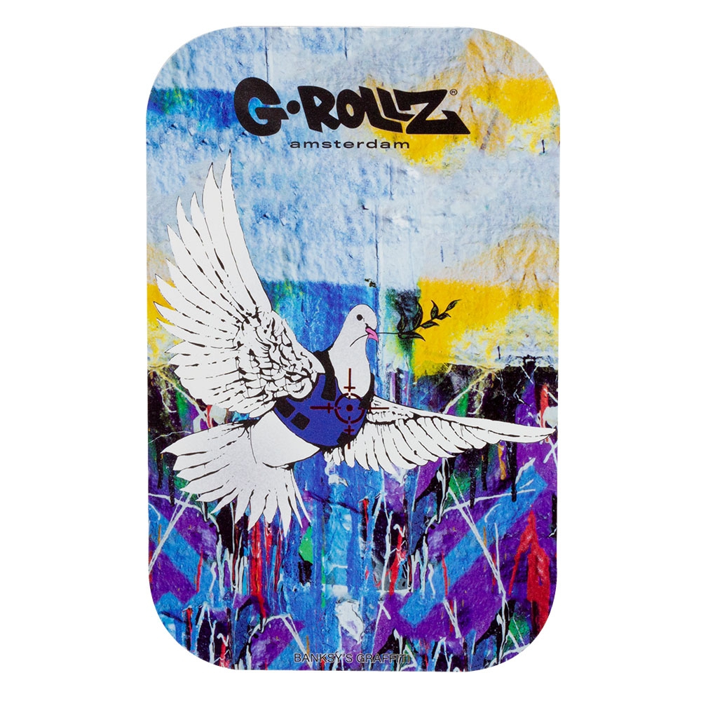 Banksy Bulletproof Dove Magnetic Rolling Tray Cover - 27.5x17.5cm (medium)