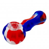 Silicone Psychedelic Camo Pipe - 10cm