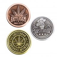 3 Part Leaf Design Zinc Grinder by Amsterdam - 40mm