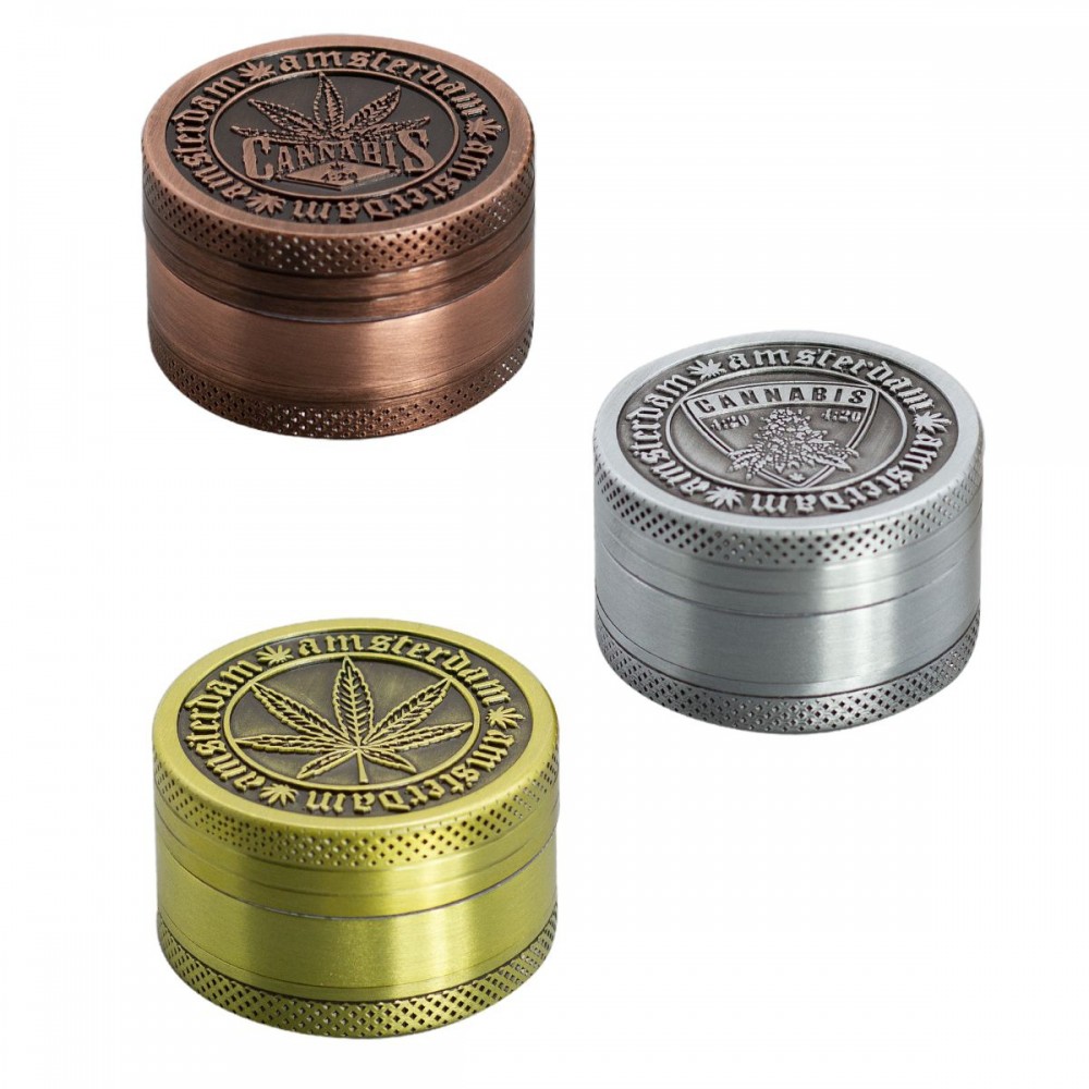 3 Part Green Design Zinc Grinder by Amsterdam - 40mm