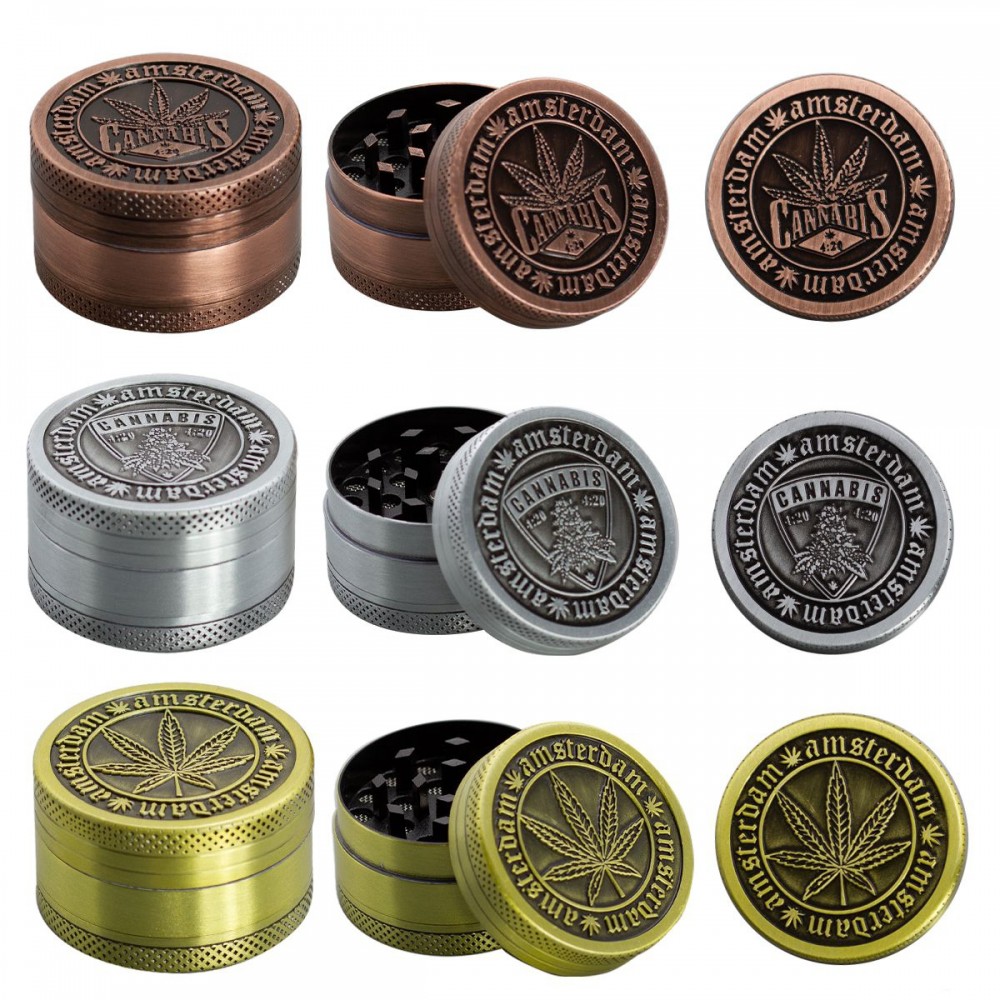 3 Part Green Design Zinc Grinder by Amsterdam - 40mm