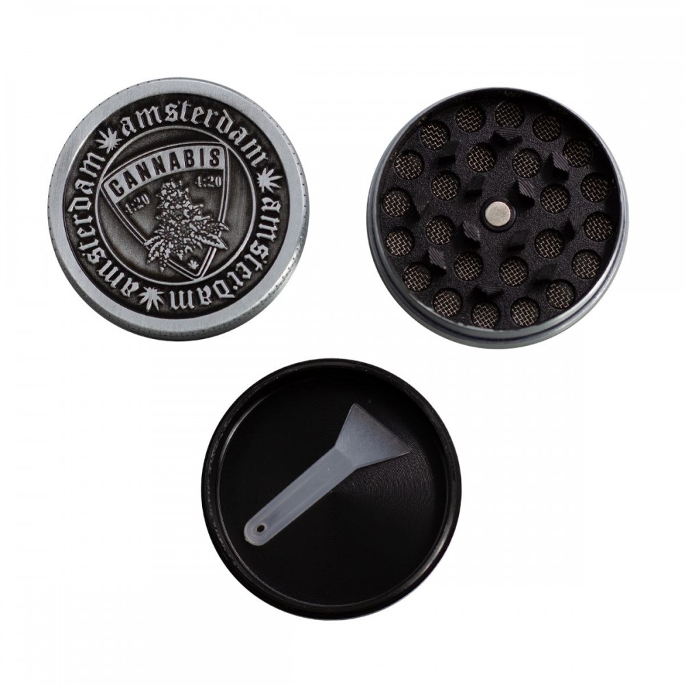 3 Part Green Design Zinc Grinder by Amsterdam - 40mm
