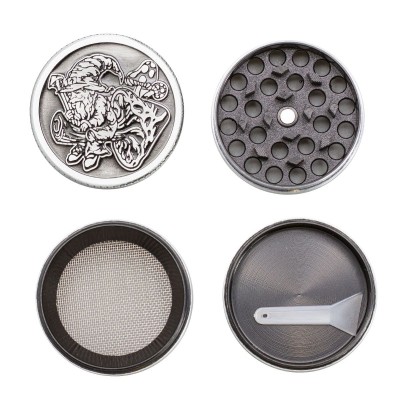 4 Part Mushrooms Design Zinc Grinder by Amsterdam - 40mm