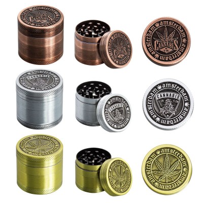 4 Part Green Design Zinc Grinder by Amsterdam - 40mm
