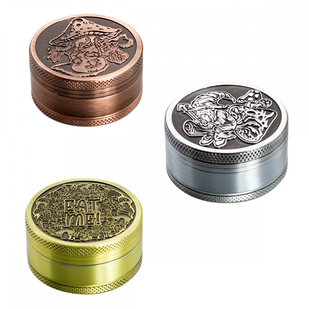 3 Part Mushrooms Design Zinc Grinder by Amsterdam - 50mm