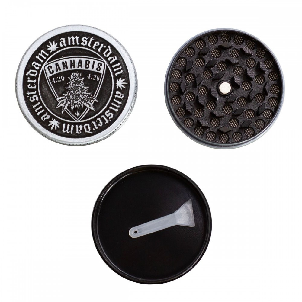 3 Part Green Design Zinc Grinder by Amsterdam - 50mm