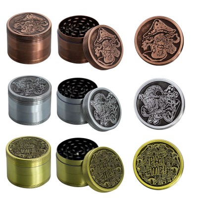 4 Part Mushroom Design Zinc Grinder by Amsterdam - 50mm