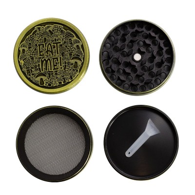 4 Part Mushroom Design Zinc Grinder by Amsterdam - 50mm