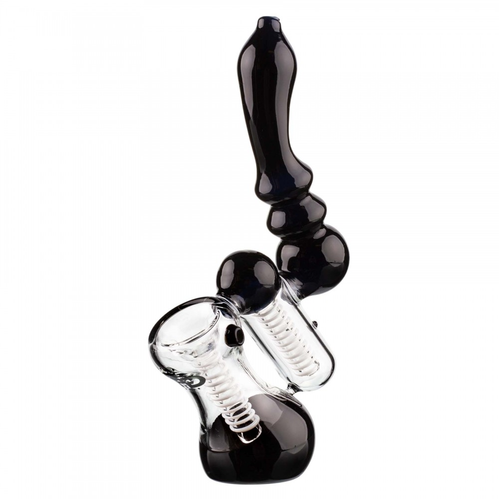 Black Saxo Bubbler Bong by Grace Glass