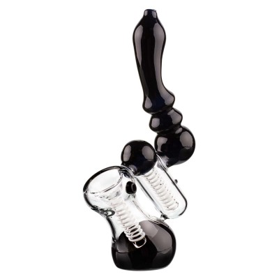 Black Saxo Bubbler Bong by Grace Glass
