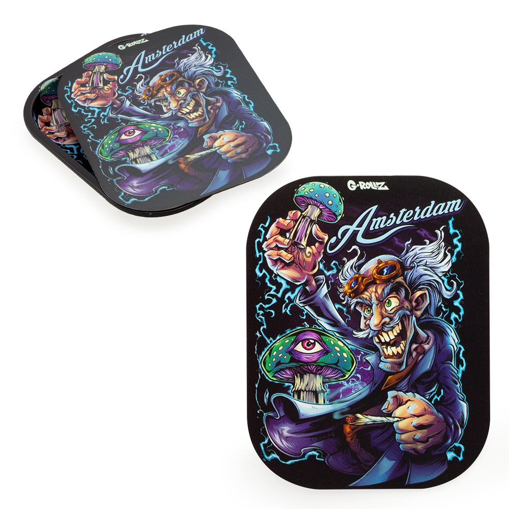 Amsterdam Mad Scientist Magnetic Rolling Tray Cover - 18x14cm (small)